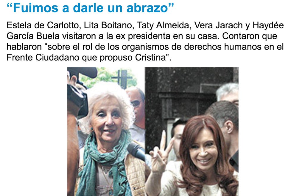 wadodecorrido's tweet photo. .@CFKArgentina, siempre con las Madres y las Abuelas https://t.co/8qQIqaqcP2 https://t.co/RwrDUsAxvk