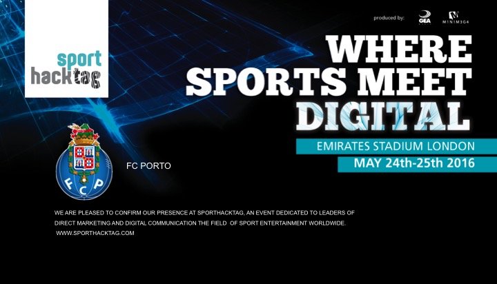 sporthacktag's tweet photo. We are proud to confirm the presence, next 24th and 25th May, of @FCPorto #SportHackTag #sportstech #sportsbiz https://t.co/NW9oZUH1Vo