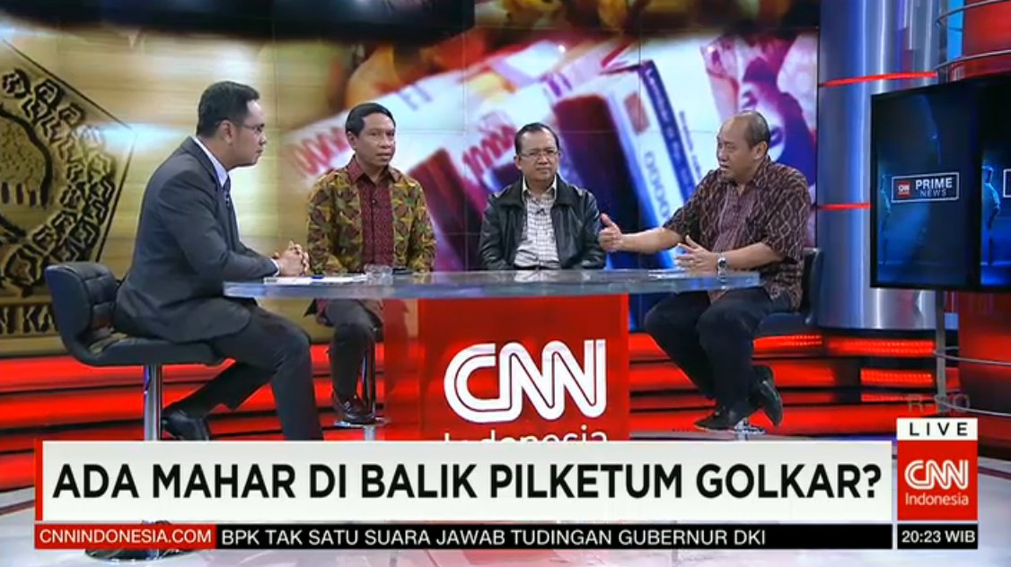 CNN Indonesia Daily (@cnniddaily) on Twitter photo .<a href="/IkrarNusaBhakti/">Ikrar Nusa Bhakti</a>: Angka 20 miliar ini kecil jika dibandingkan dengan pemilihan ketum sebelumnya. #PrimeNews .<a href="/IkrarNusaBhakti/">Ikrar Nusa Bhakti</a>: Angka 20 miliar ini kecil jika dibandingkan dengan pemilihan ketum sebelumnya. #PrimeNews