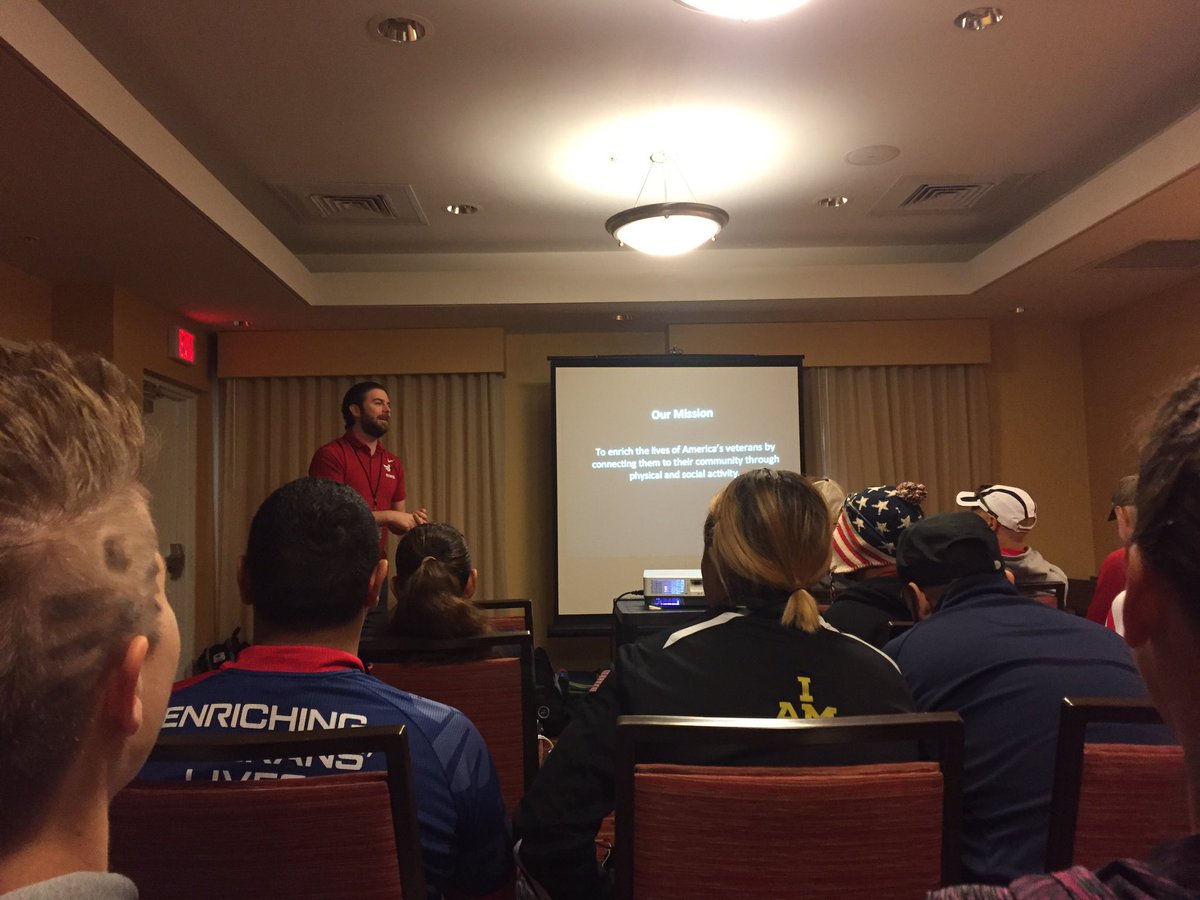 Susistopher's tweet photo. Joe Quinn speaking at @TeamRWB tri camp 2016 about eagle ethos and our mission. #eagleup https://t.co/Ia2xiHMkVf