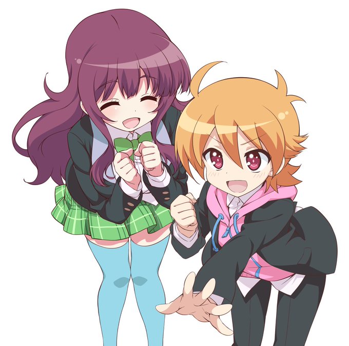 さっきRTしたGJ部TCG販促ポスターの真ん中のキャラ二人描かせていただきました。
イベントに行かれる人は、既にお持ちの人も、持ってないけど気になっている人もお気軽にどうぞ。 