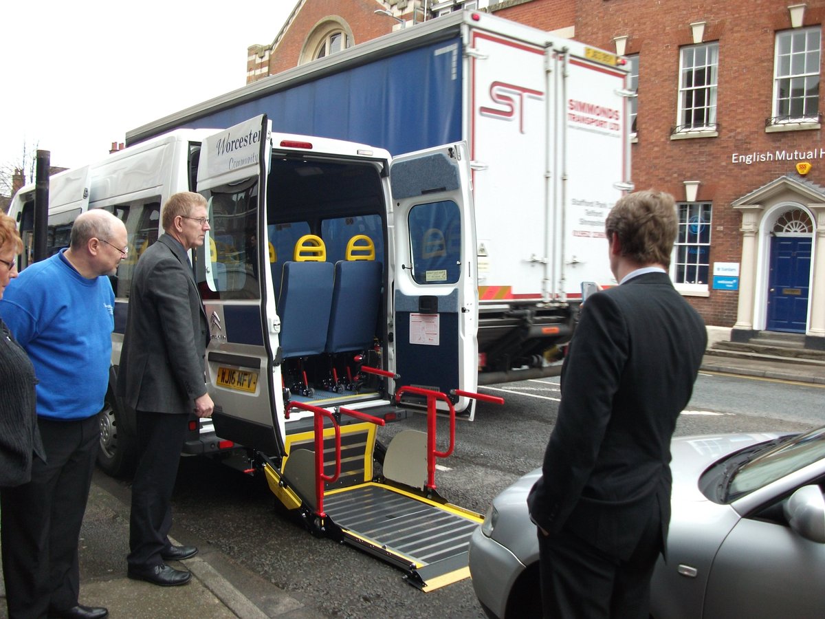 WorcesterVC's tweet photo. @WalkerWorcester @transportgovuk Excited to take delivery of new #WorcesterWheels minibus today. Thanks https://t.co/oO5e1MDwqh
