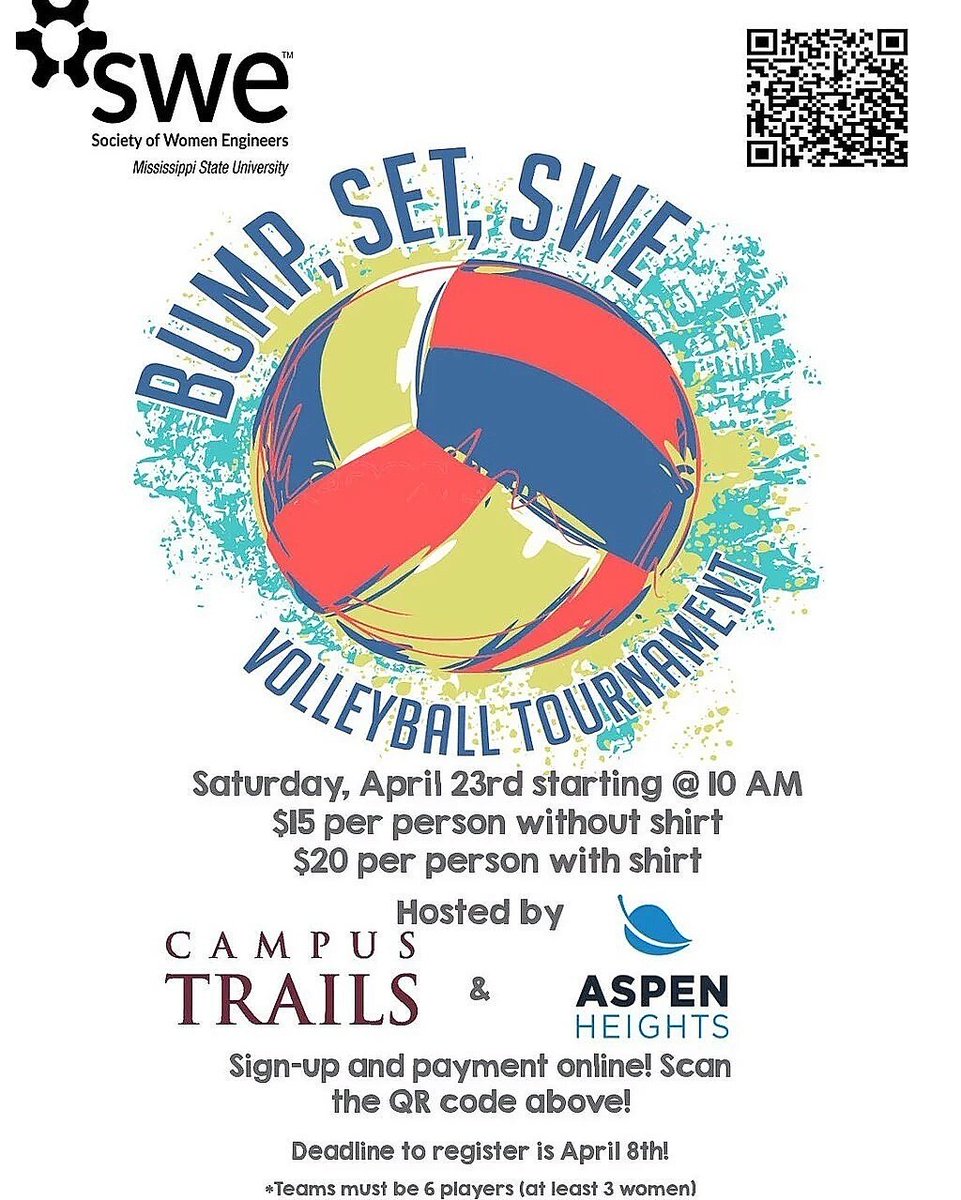 SWEMSU's tweet photo. There are only 3 HOURS LEFT to register your team for volleyball! Don't miss out on some great prizes! https://t.co/NyNjhQOmUx