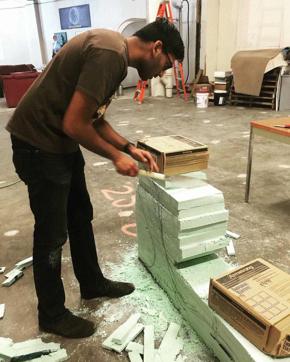 DrexelHyperloop's tweet image. Check out @pradyumankoda sawing foam to create a scale model of our pod's chair #DrexelHyperloop #BreakAPod #design