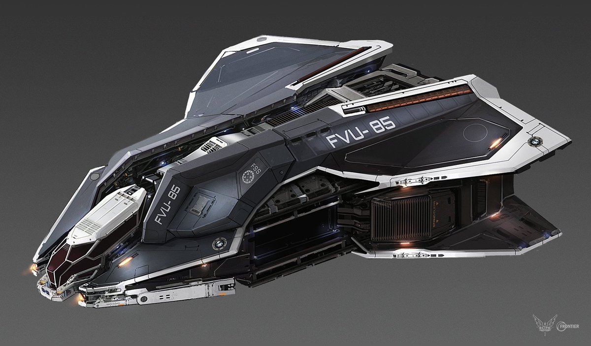 Vulture ship concept art for Elite Dangerous, image size:1200x703
