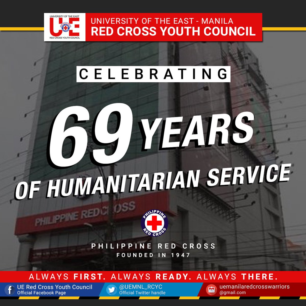 UEMNL_RCYC's tweet photo. Happy 69th Anniversary, @philredcross!
#PRC69 https://t.co/YOznqLZLof