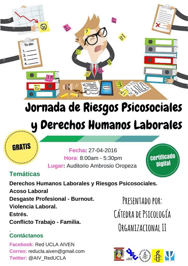 AIV_RedUCLA's tweet photo. Falta Poco! Inscribete Gratuitamente en: https://t.co/9yEq8jOlLu Miércoles 27/4. @UCLAve @DEUcla @UclavisionRadio https://t.co/h5oXkFRf7t