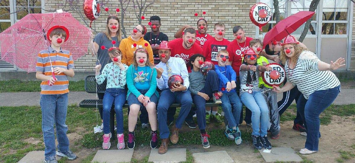 #FridayFunny  Red Noses with our Walgreens Friends! #RedNoseDay