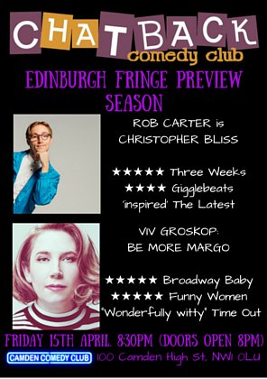 CamdenComedy's tweet photo. TONIGHT! With @_RobCarter
and @VivGroskop
https://t.co/Fpezd9V8ZQ #CAMDEN #COMEDY #ROBCARTER #VIVGROSKOP https://t.co/eRG1hL6rUB