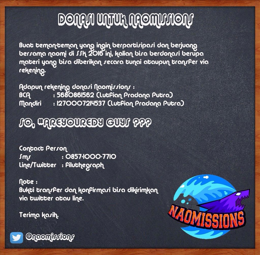 Naomissions_DKI's tweet photo. Go go go we are Naomissions 
Come come come you are Naomissions hehe^^ 

#AreYouReady https://t.co/UQhbDaYhJu
