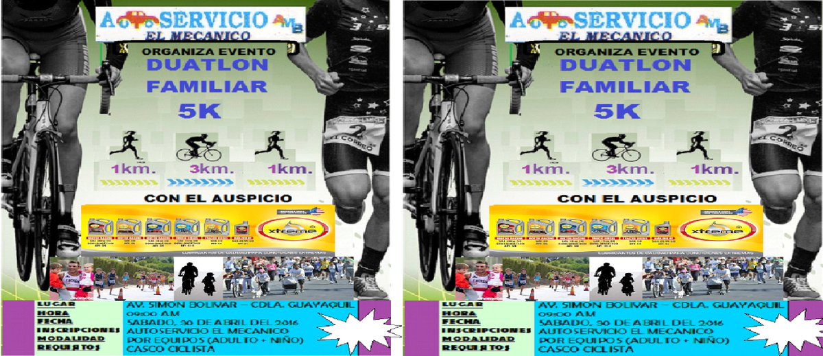 AutoServicioAMB's tweet image. Invitamos a un evento deportivo #DuatlonFamiliarAMB2016 30-04-2016 09:00 AM Modalidad Parejas :) Adulto+Niño #AMB
