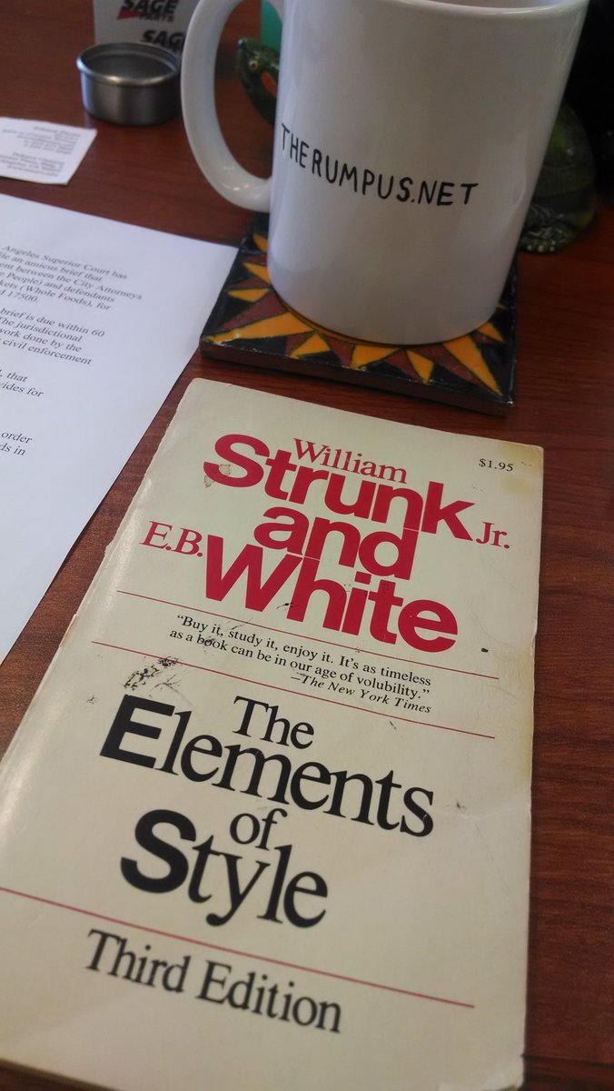 olivasdan's tweet image. As I edited a memo this morning, I used my 37-year-old edition of #StrunkAndWhite because it still has the answers.