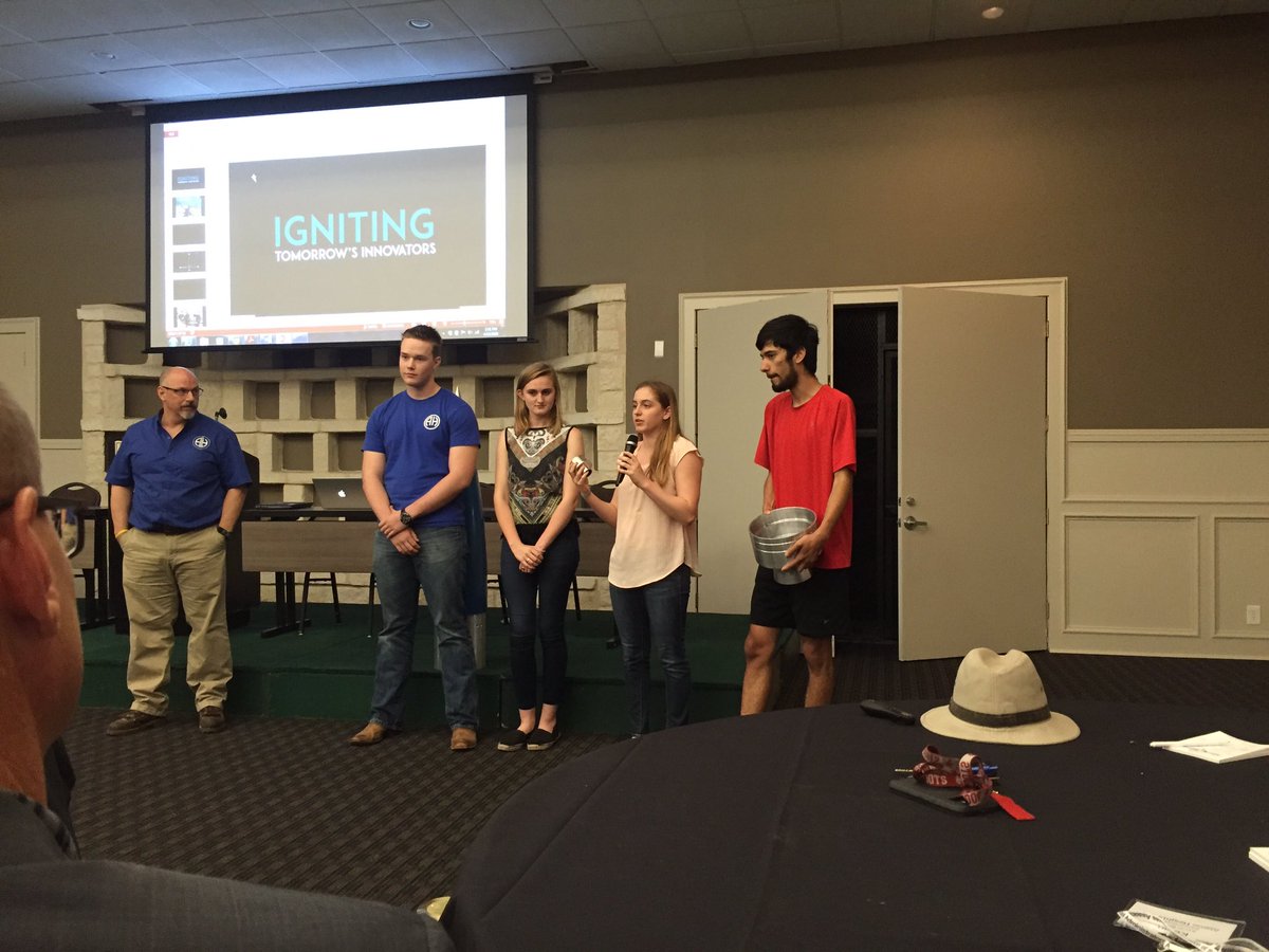 AHISD's tweet image. AHHS Rocketry students present to area superintendents!