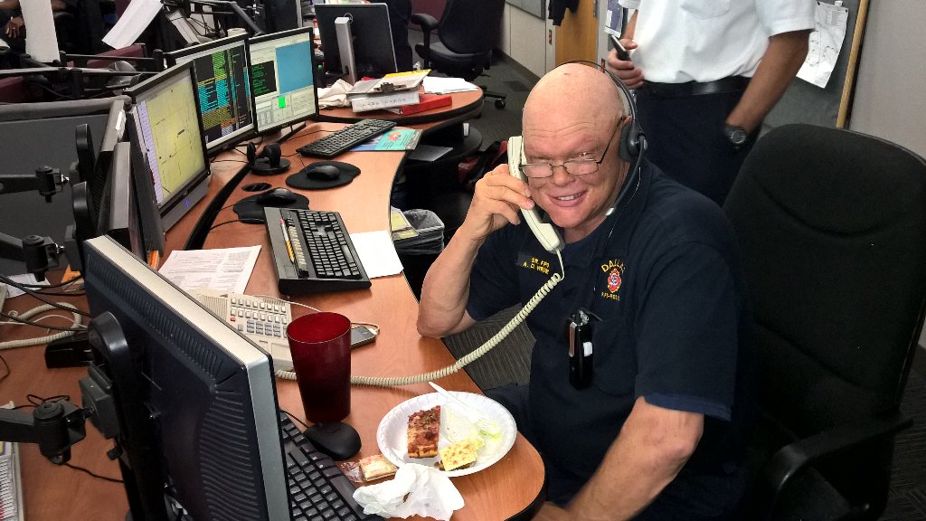 DallasFireRes_q's tweet photo. Getting it done behind the scenes! HAPPY TELECOMMUNICATORS WEEK! Keep up the good work #DFRDispatch...Thank you all! https://t.co/KPNJRHqo2V
