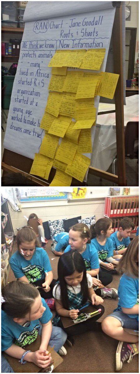 KymHarjes's tweet image. Readers collect new information on our RAN chart around our class topic #nonfiction #understandingchange