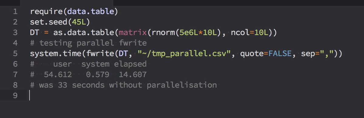 arun_sriniv's tweet image. #rdatatable #fwrite goes #openmp parallel.. #rstats bit.ly/1p4pE6T @MattDowle