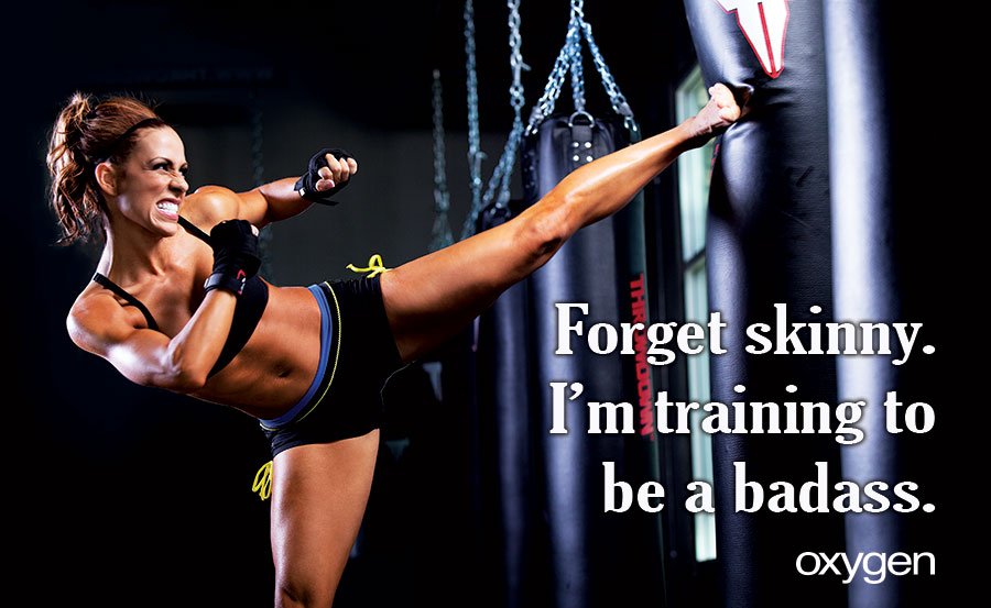 OxygenMagazine's tweet photo. Forget skinny. I'm training to be a badass. #FitFriday https://t.co/PpxEB8ciNa