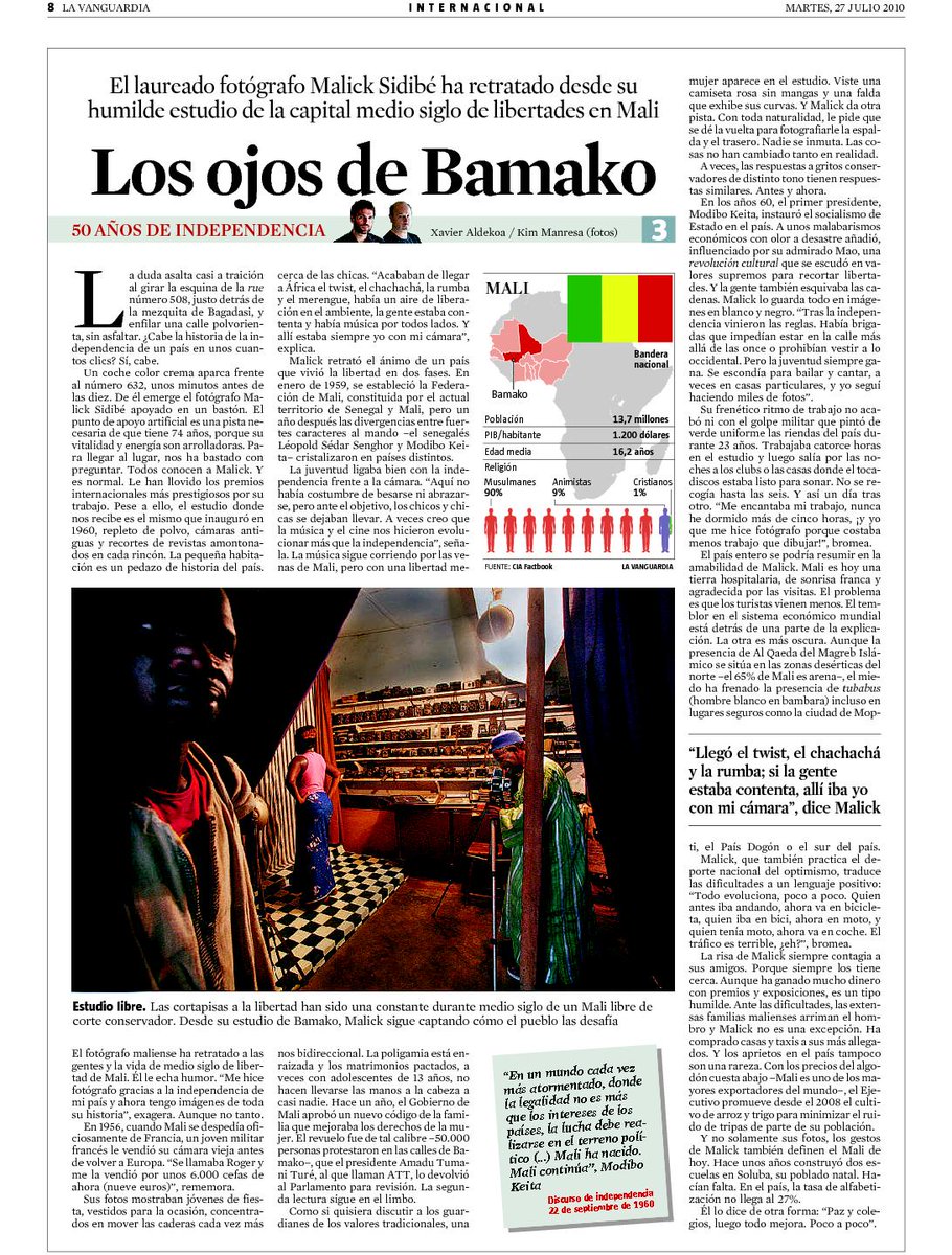 xavieraldekoa's tweet photo. Ha muerto el fotógrafo maliense Malick Sidibé. De verdad, si no lo conocíais, acercaos a este genio. Descansa en paz https://t.co/9tlSqt3887