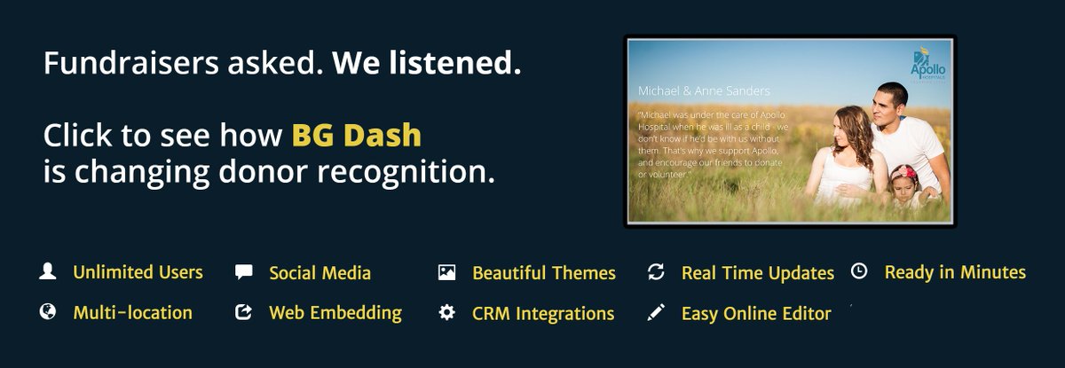 BetterGiving's tweet image. #DonorRecognition that's:
 
Scalable 
Inexpensive
Easy 2 Use
Beautiful
Social-Integrated
 
bgdash.com