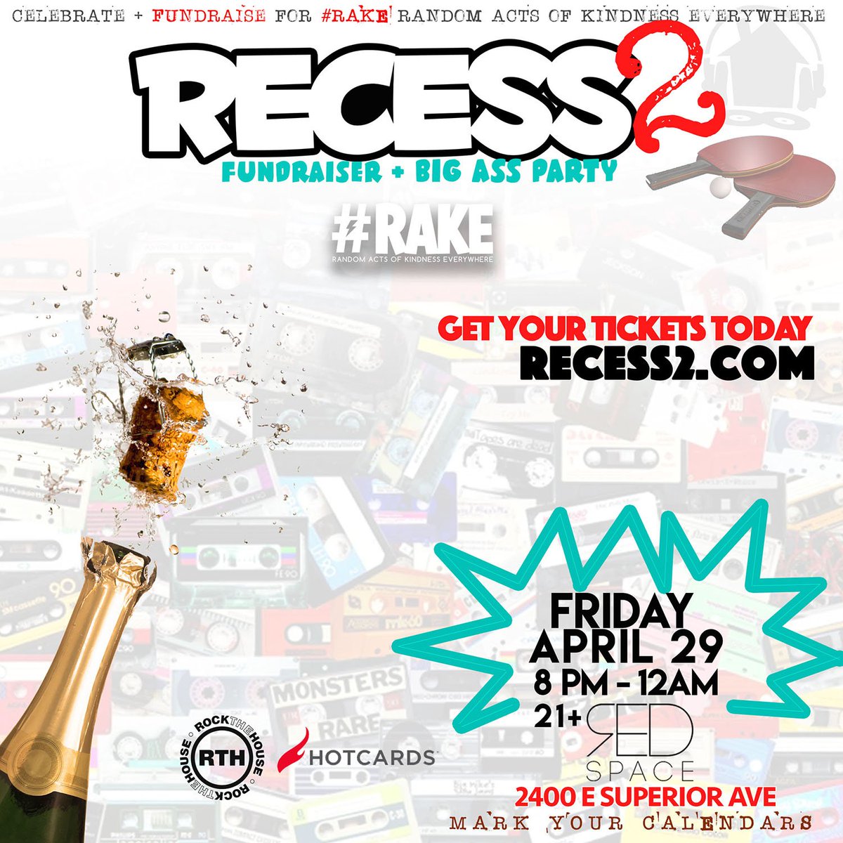 hotcards's tweet photo. Let your inner child out @RedSpaceEvents on April 29th with @hotcards @igotrocked and @RAKENow #rake #recess2 https://t.co/xH7BQbvYnZ