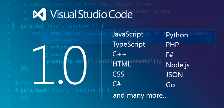 ManojKBhoir's tweet photo. Visual Studio Code 1.0! https://t.co/i1fGbJmyfF https://t.co/TUdoLIZDCq