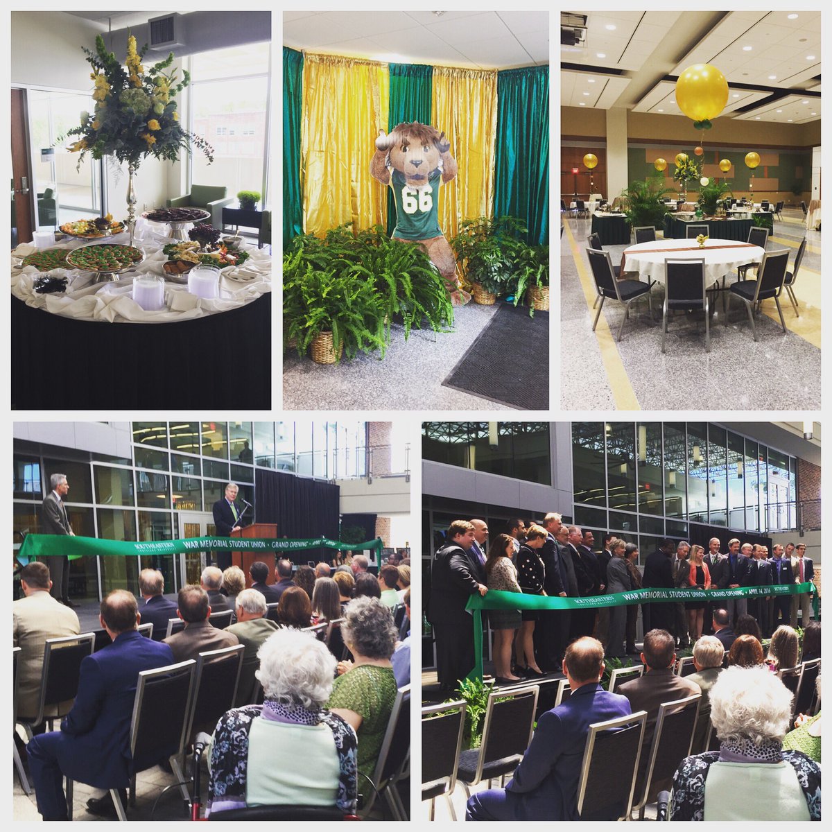 SLUStudentUnion's tweet image. A HUGE THANK YOU to everyone who helped make yesterday's Student Union Grand Opening Ceremony possible! #UnionGO 💚💛