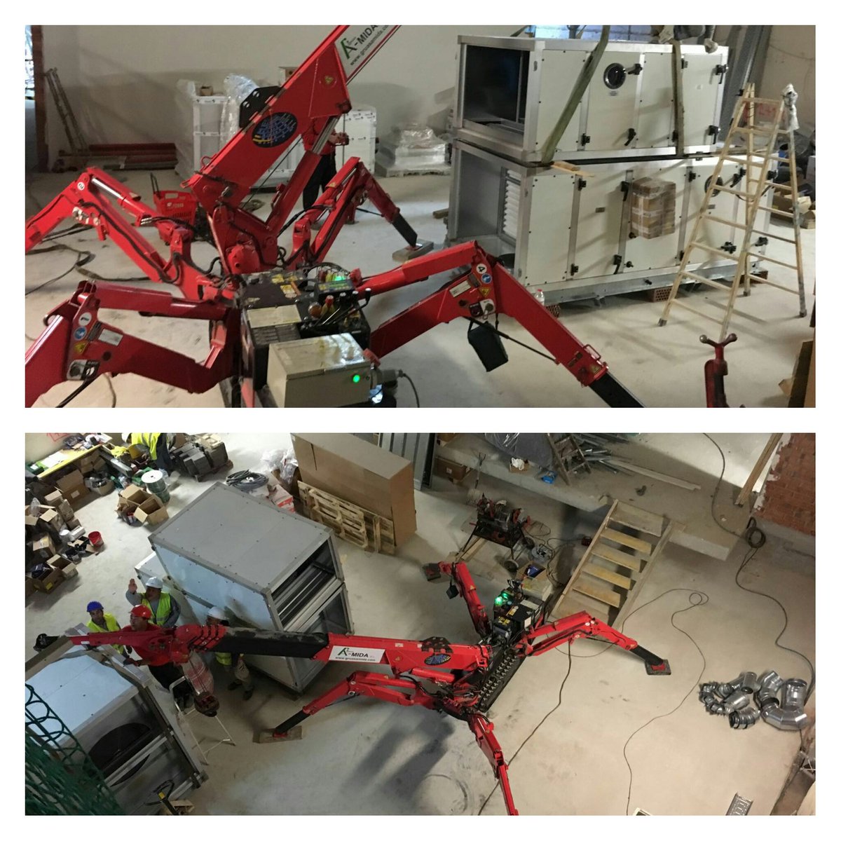 Os dejamos esta semana con una foto de una nueva especie robotica para subir maquinaria pesada.
#instalaciones