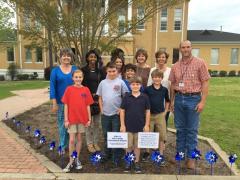 Thanks to Choctaw Co. 4H students for their help displaying pinwheels at the courthouse!