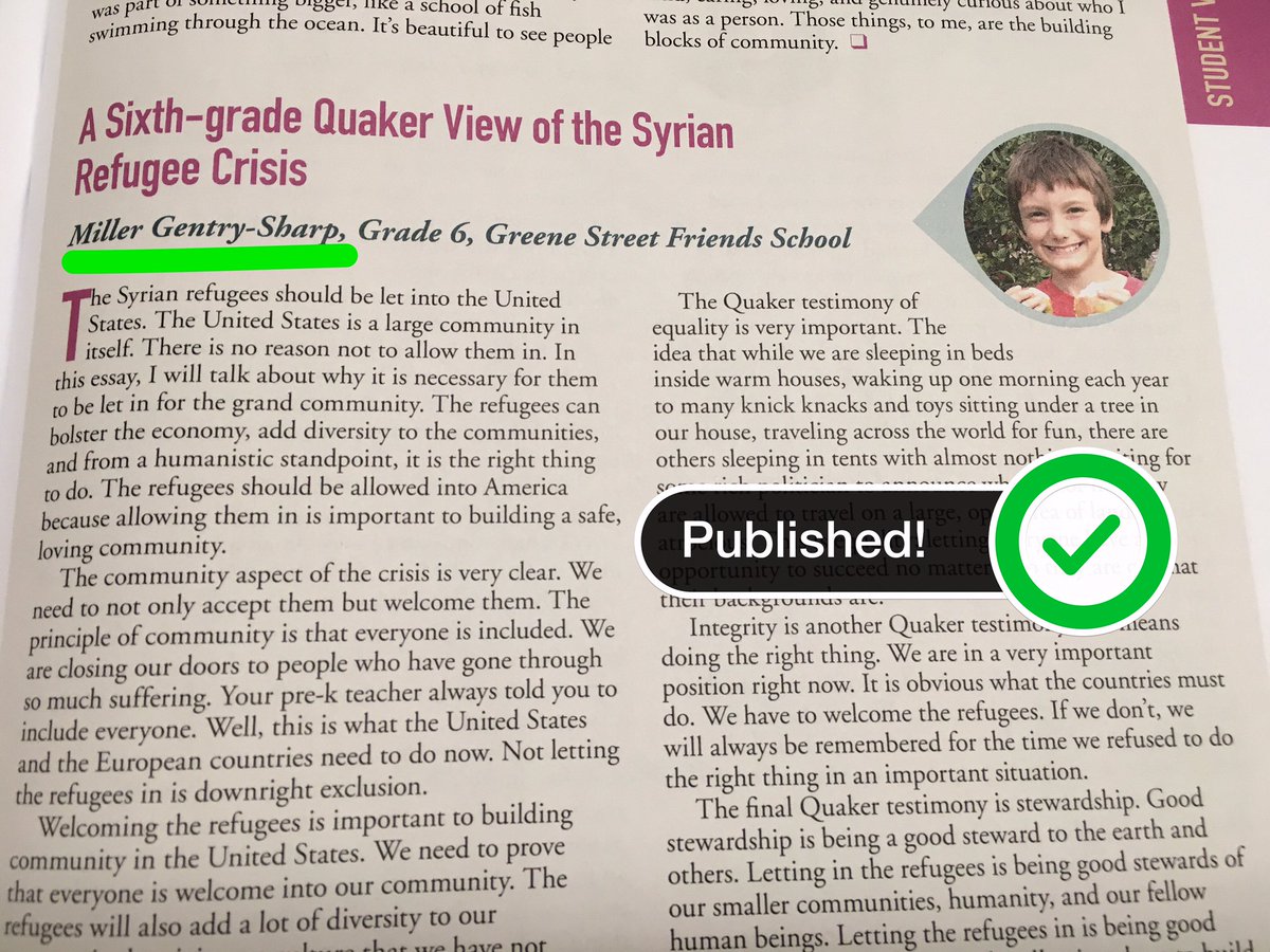 Friends Journal (@friendsjournal) on Twitter photo Student work in FJ!
Quaker View of the Syrian Refugee Crisis by Miller G-S, <a href="/GreeneStreetFS/">GreeneStreetFriends</a>: fdsj.nl/svp-2016-2 Student work in FJ!
Quaker View of the Syrian Refugee Crisis by Miller G-S, <a href="/GreeneStreetFS/">GreeneStreetFriends</a>: fdsj.nl/svp-2016-2
