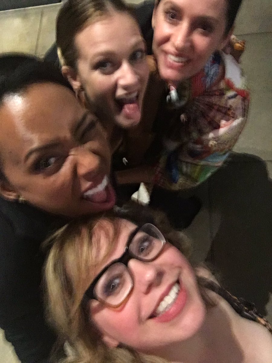 Vangsness's tweet image. Oops! More correct Twitter handles: @ajcookofficial @pagetpaget @aishatyler and moi in collection found in phone
