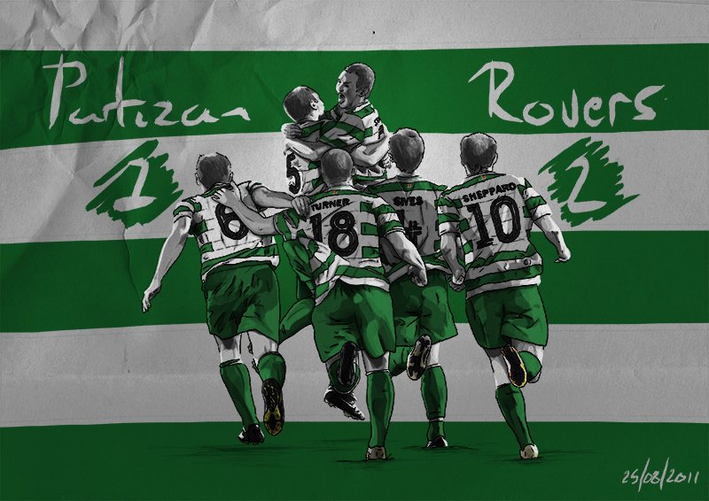 Seeing as its #DublinDerby day. Giving away a copy(greyscale) of my new Rovers print. Follow &amp; RT to be in the draw.