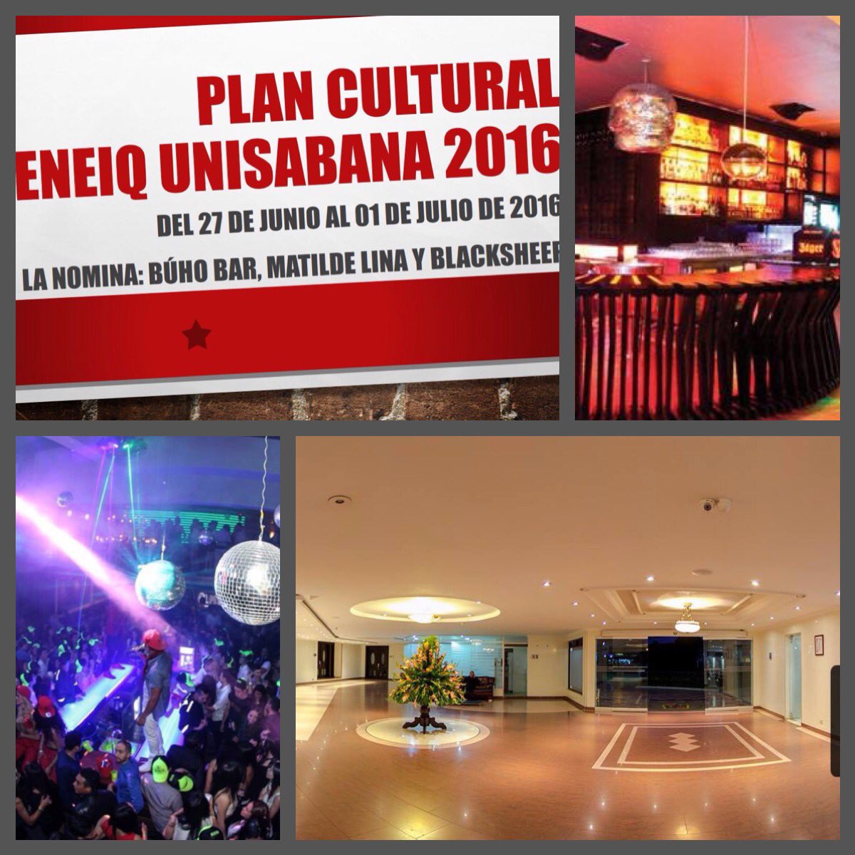 ENEIQUNISABANA's tweet photo. Lo que muchos estaban esperando: PLAN CULTURAL! 🎉💃🏽🍸🍹🍾 Descubre todas las sorpresas que este trae en fb. #MODOENEIQ https://t.co/AhObjVGhL3