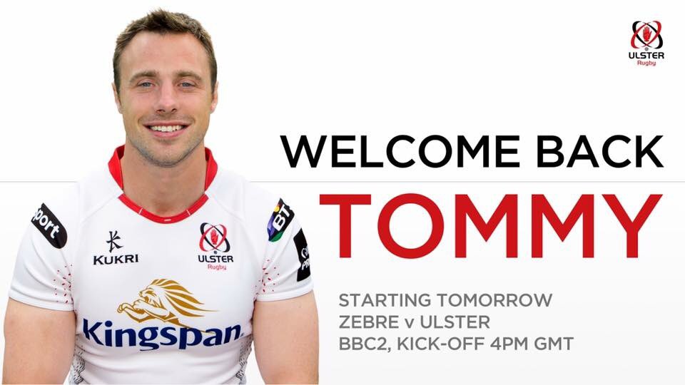 radiostephen's tweet photo. Good luck tomorrow to sicknote @TommyBowe14 back for @UlsterRugby tomorrow
And big #FVDM ON #50caps
#SUFTUM https://t.co/NezIMu9WLR