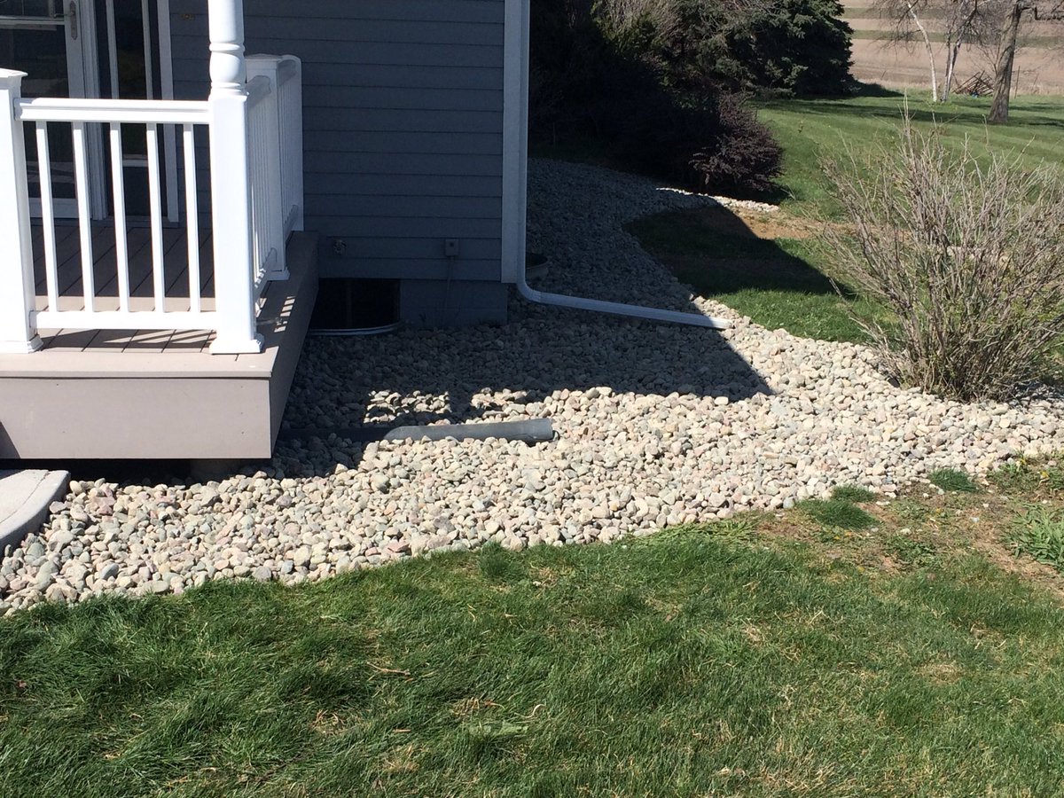 A A Lawn Landscaping On Twitter Installed Some River Rock Around A House Curbappeal Landscaping Https T Co Vluzs8mkhk