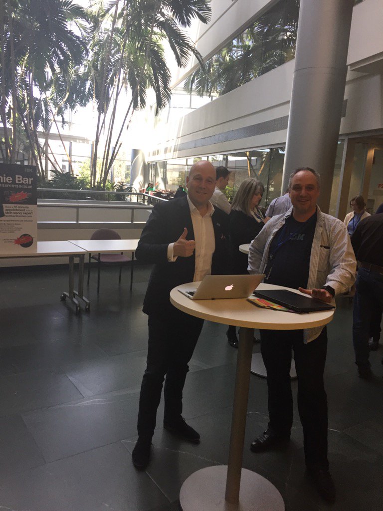 nuzio's tweet photo. Marshall getting help at the Techie Bar at 3600. Come down to the get help with IT issues! @mstlouis45 @IBMer_CA https://t.co/jpqdF9egBt