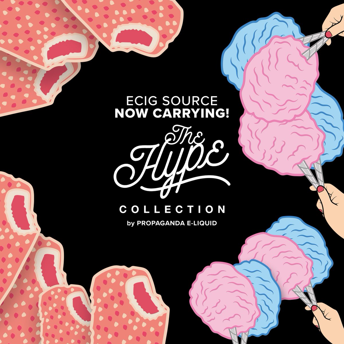 ECigSourceOBKY's tweet image. HYPE collection from #propagandaeliquid is now available at ALL locations. Come check this out before its gone!