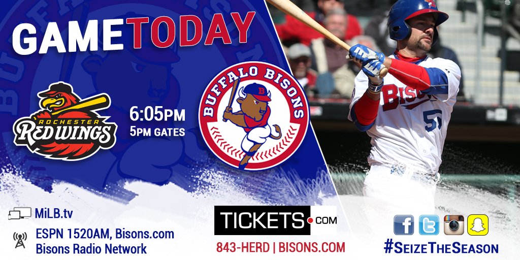 BuffaloBisons's tweet photo. Tonight's the first #BisonsFNB of the season. FIREWORKS after the Herd v Red Wings at 6:05pm https://t.co/iYQb8UK7hq https://t.co/Q4b32VaMce