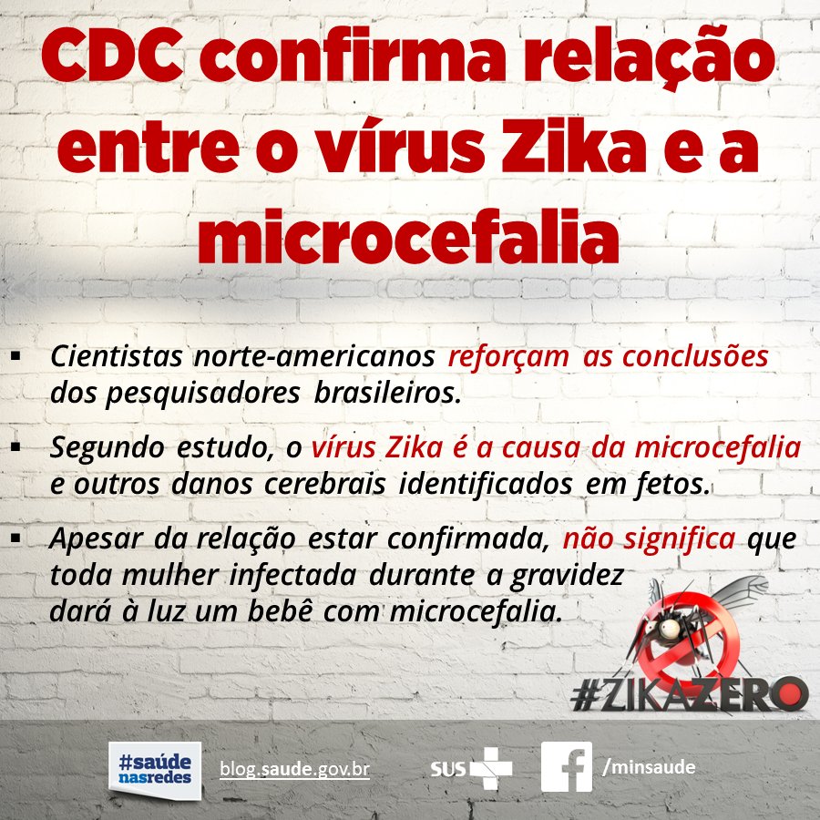 A relação já havia sido reconhecida pelo gov brasileiro em novembro de 2015, goo.gl/gvnrPE #CombateAedes