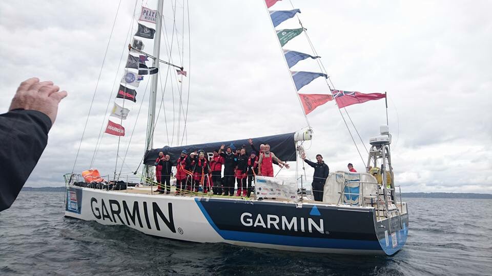 Surprise boat2boat delivery as <a href="/Garmin/">Garmin</a> motor to the finish! #food #drinks #treats. All tired but well #letsgogarmin