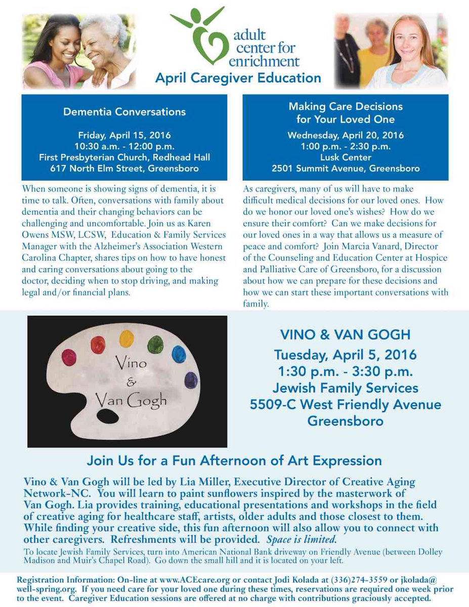 SeniorLine's tweet photo. Upcoming Caregiver Education Opportunities https://t.co/WmyGaj5MRQ https://t.co/aK8dWv6qTI