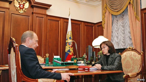 TheEconomist's tweet photo. Her mother worked in a factory. Her father was a chauffeur. She runs Russia's central bank https://t.co/e3BM7QTcBB https://t.co/UTWnvRLV3x