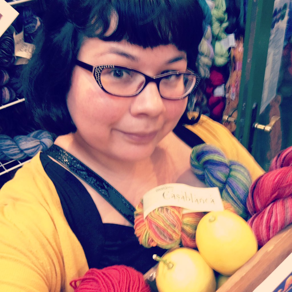 DaisyStPatienc's tweet photo. #LAYarnCrawl2016 #YarnSelfie #PhebiesNeedleart #Cascade https://t.co/egv0Vic2oV