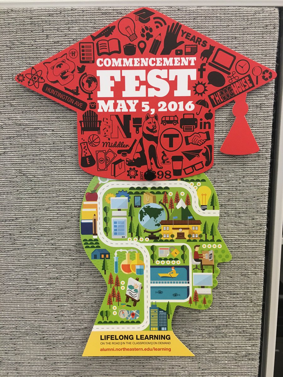 megcb's tweet photo. #AlumniNU marketing team getting creative with the die-cut! #Northeastern https://t.co/xB6GLgkkP5