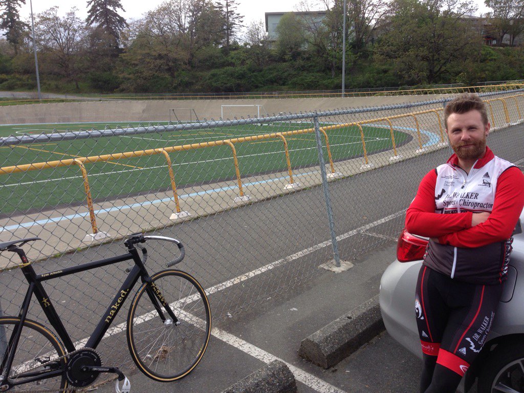 Velonator's tweet image. Friday night at the track waiting for some more riders!