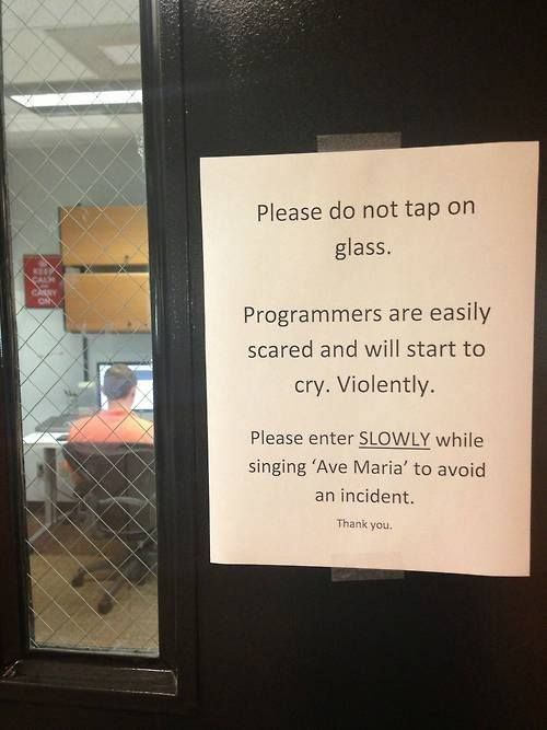 MakeDigitalKC's tweet image. Heads up on the new office policy. #WebDevProbs