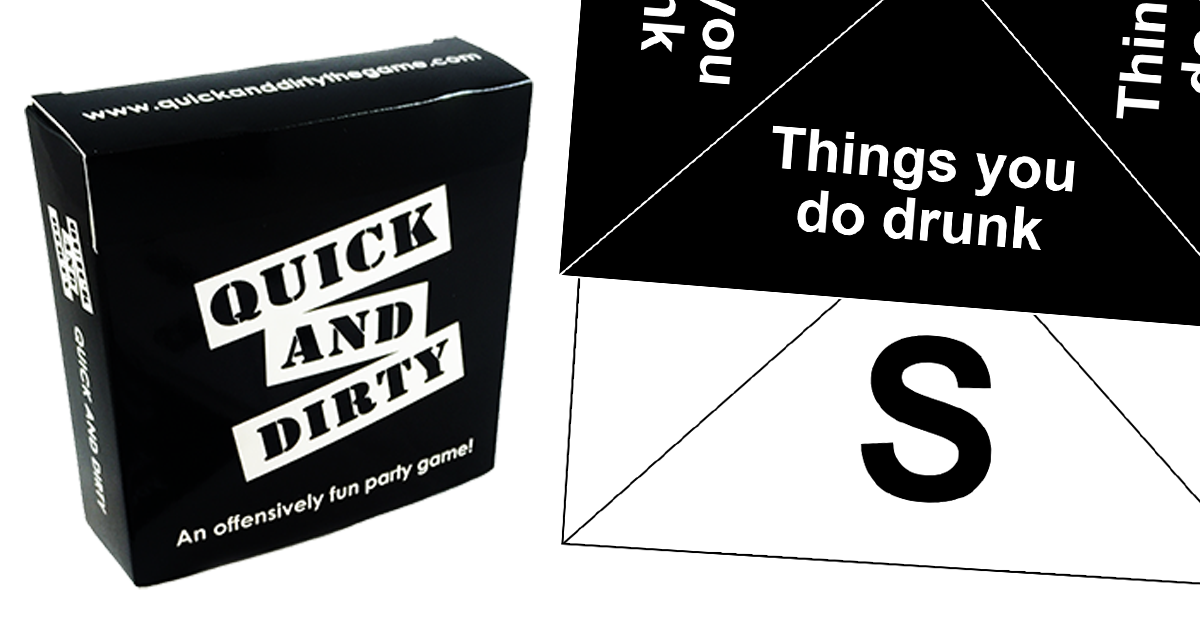 qndgames's tweet photo. Weekend is here, time for some Quick And Dirty!
"Things you do drunk" starting with "S"
#DrinkingGames #PartyGames https://t.co/AY56RMJpYH
