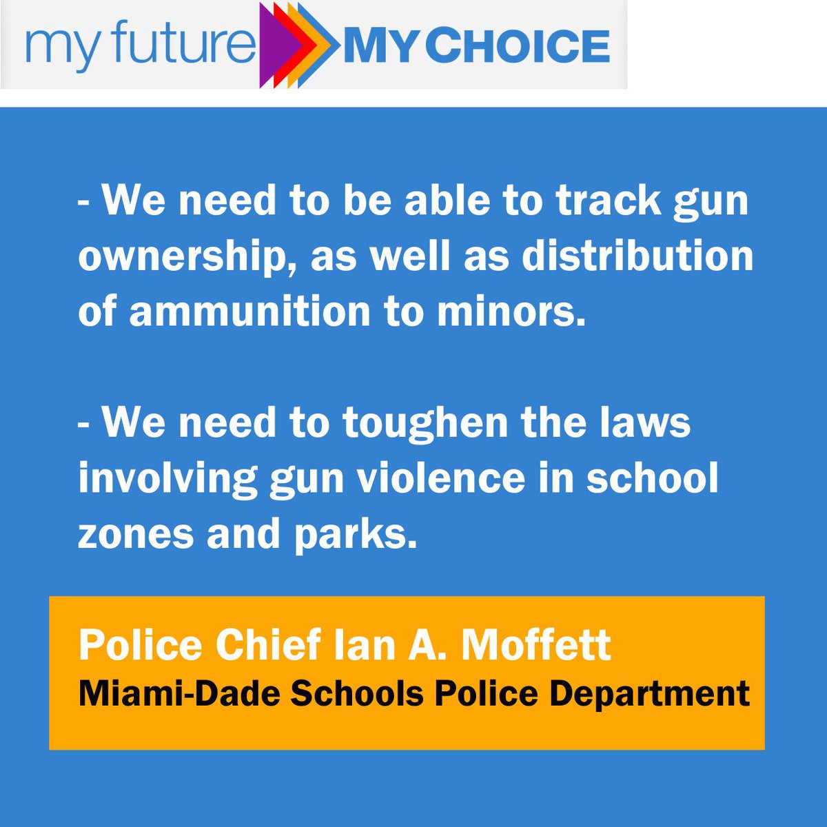 .@MiamiSchoolsPD Chief Ian Moffett joins #MyFutureMyChoice conversation bit.ly/1W4JtrV?utm_me… https://t.co/RFmLg5Bukc