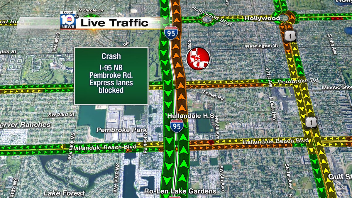 CRASH: I-95 NB & Pembroke Rd.  Express lanes blocked  #TRAFFIC https://t.co/KbTsZkf6kx
