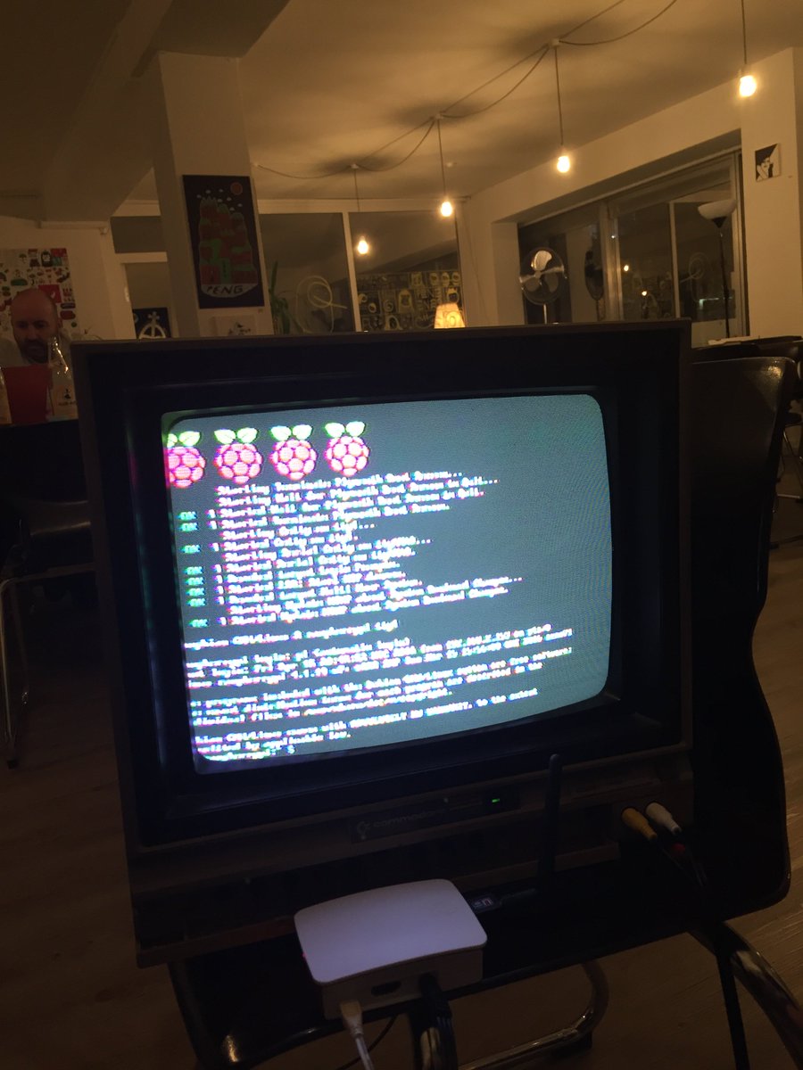 coding_night's tweet image. Only at the coding night. @Raspberry_Pi  connected to a commodore by @chainq. #frankfurt #rheinmainrocks