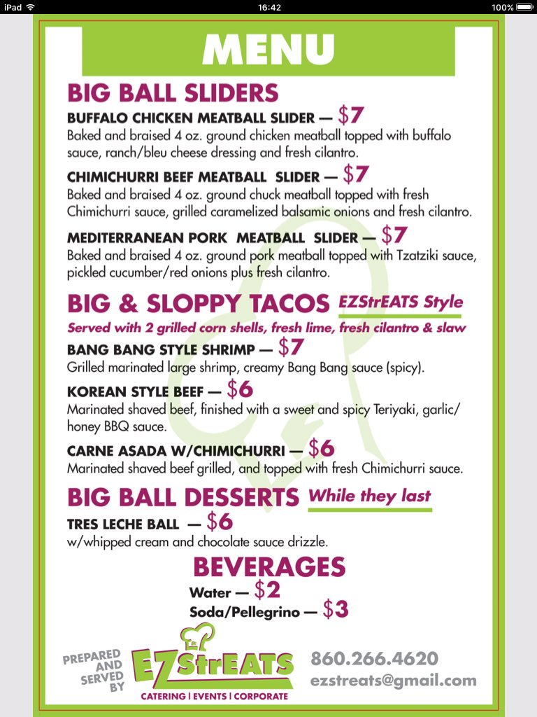 CurryHarrisC21's tweet photo. Our Menu for Meriden/Hubbard Park. 4/23 & 4/24.
#DaffodilFestival #ChefLes #EZStrEATS #FoodTrucks #BigBalls #Tacos https://t.co/ejOwQ6HQb2